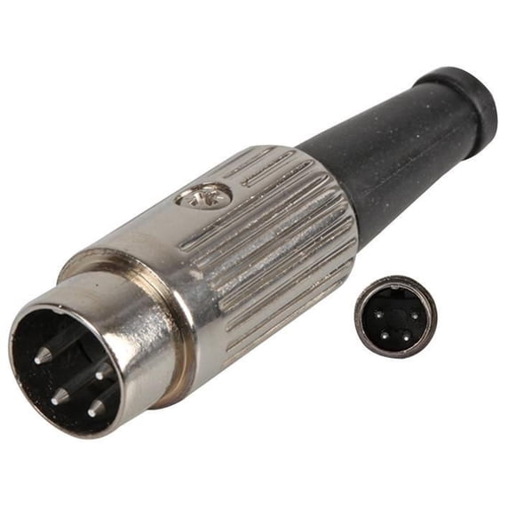 DELTRON ENCLOSURES - 4 Pin Nickel Standard DIN Plug