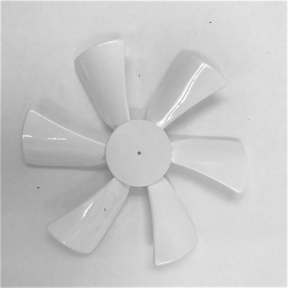 TruePower White 6" Replacement Fan Blade with 0.094" Round Bore,1 Pack