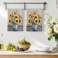 thumbnail image 3 of Sunflowers Kitchen Towels Set of 1, Spring Botanical Yellow Floral Vases Retro Absorbent Dish Towels for Kitchen, Microfiber Hand Towel, Quick Drying Tea Towel for Cleaning Decorative Dishcloths, 3 of 7