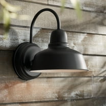 John Timberland Urban Barn Rustic Industrial Farmhouse Outdoor Wall Light Fixture Black Gooseneck Arm 11 1/4" for Post Exterior Barn Deck House Porch
