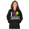 thumbnail image 3 of I Love Someone with Autism Puzzle Unisex Fleece Graphic Zip Up Hoodie Brisco Brands 2X, 3 of 5