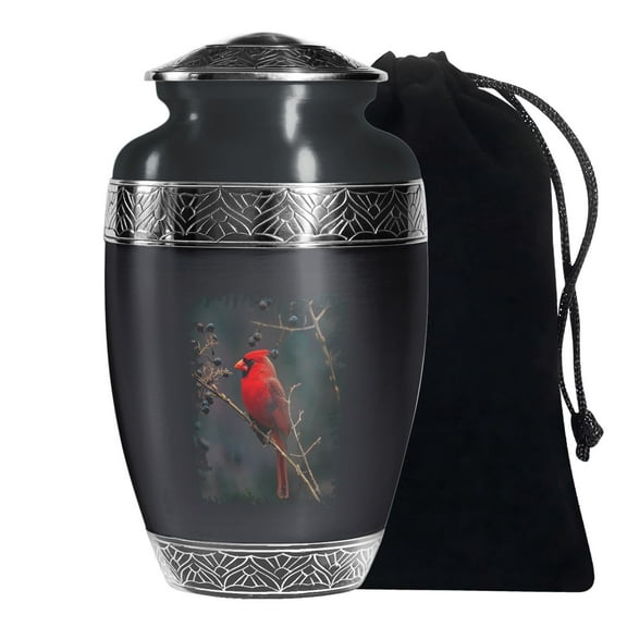 KARYLIZ Cardinal Bird Funeral Urns For Adult Ashes Women Urn For Human Ashes Large