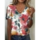 thumbnail image 2 of Blusa HOTYD Boho con estampado floral con cuello en V y hombros descubiertos para mujer, 2 of 2