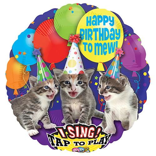 Loonballoon Singing Balloons 28″ Happy Birthday To Mew Sing A Tune