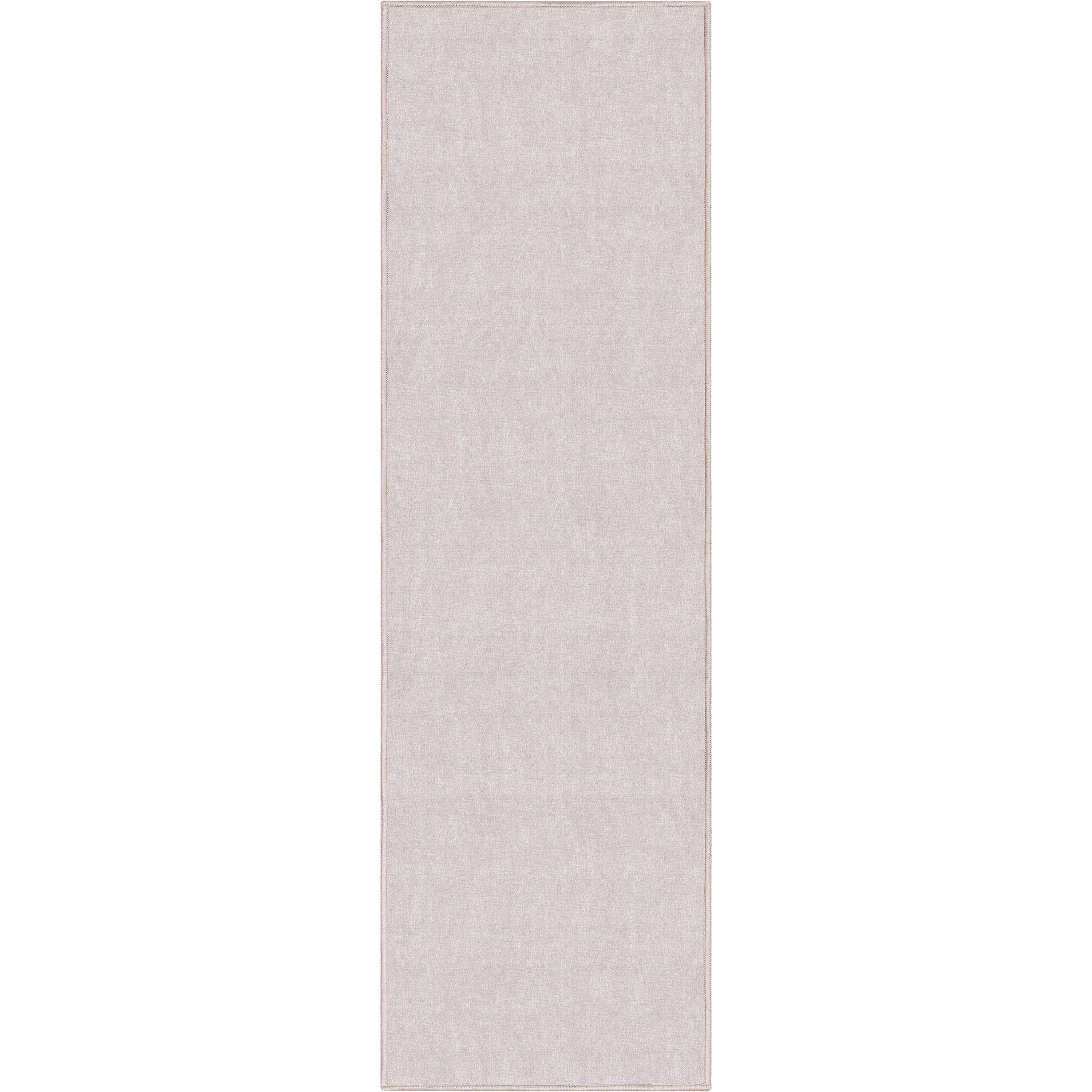Well Woven Plain Solid Modern Solid Ivory Flat-Weave 20" x 5' Runner Rug