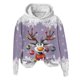 thumbnail image 4 of WILLBEST Sudadera Deportiva para Mujer, Estilo Casual, con Estampado Navideño de Ciervos con Cabeza Grande y Copos de Nieve, Cuello Redondo, Manga Larga y Capucha Ligera Chica​​, 4 of 4