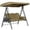 Khaki, variant on Universal 3-Seater Patio Swing Canopy Replacement Cover, UV-Resistant Oxford Fabric Swing Top Cover for Outdoor Garden Swing (Swing Not Included)