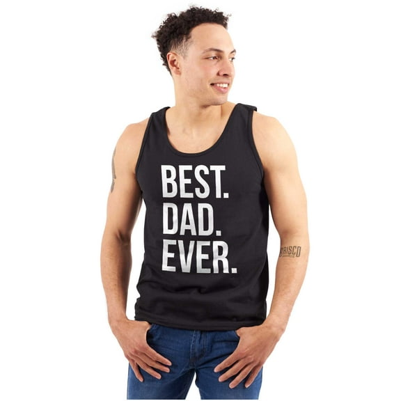 Best Dad Ever Fathers Day Gift Tank Top Sleeveless Tee Men Brisco Brands S