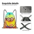 thumbnail image 4 of Pofeuu Minions for Water-Resistant 210D Drawstring Bag Compact Foldable Design Gym Yoga Travel Essentials Lightweight Carryall-Small, 4 of 6