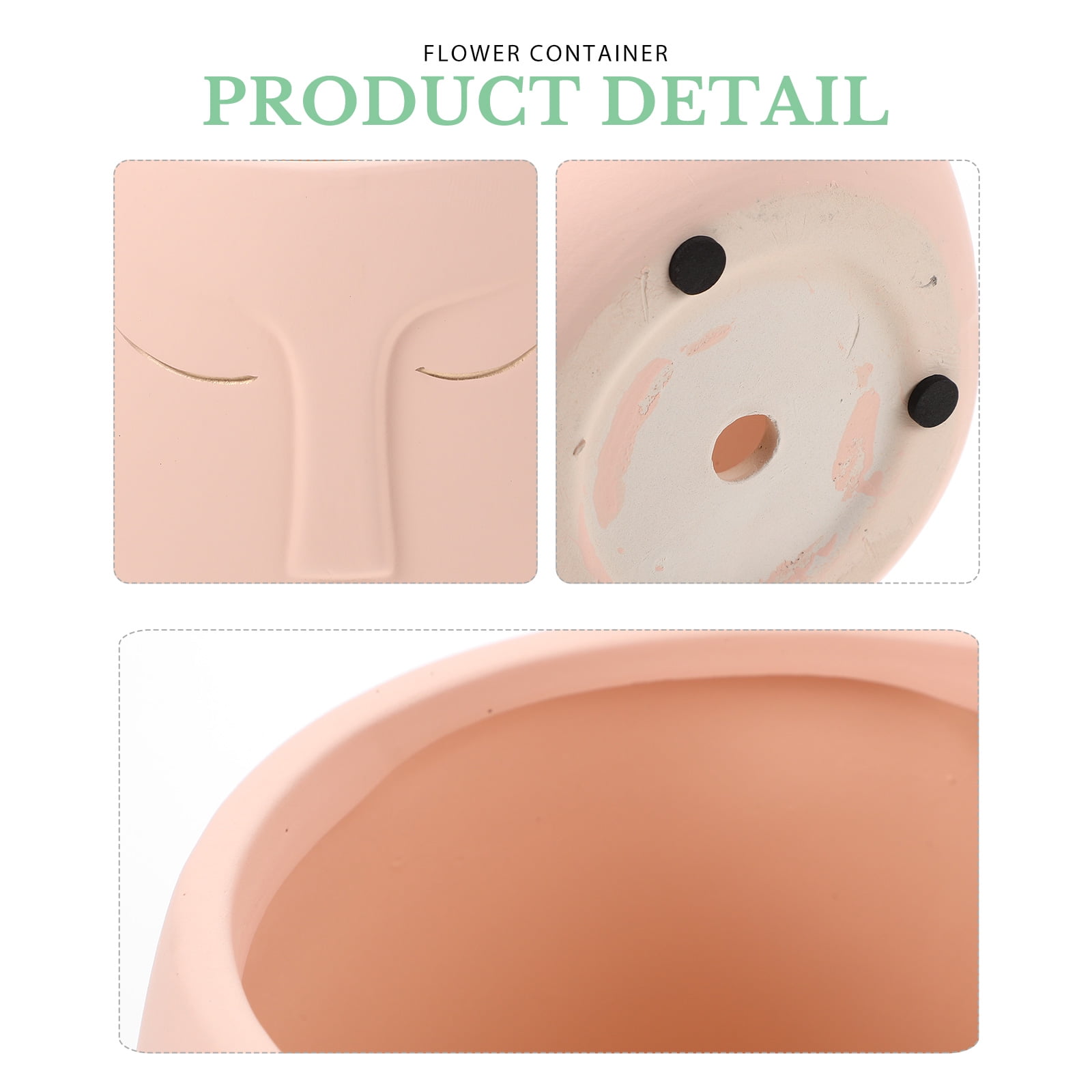 WHAMVOX  Garden Decorative Ceramics Indoor Plant Pot Succulent Planters Flower Pots for Plants Pink