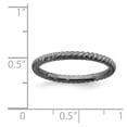 thumbnail image 5 of 925 Sterling Silver Stackable Expressions Black-plated Twisted Ring Size: 7; for Adults and Teens; for Women and Men, 5 of 5