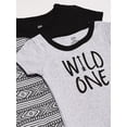 thumbnail image 2 of Yoga Sprout Baby Boy Cotton Bodysuits 5pk, Wild One, 3-6 Months, 2 of 4