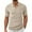 Khaki, variant on Mens V Neck Jacquard Polo Shirt Stretch Short Sleeve Polo Shirts for Men