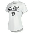thumbnail image 5 of Women's Concepts Sport White/Charcoal Las Vegas Raiders Sonata Top & Leggings Sleep Set, 5 of 7