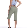 thumbnail image 6 of BUIGTTKLOP Women's Capri Pants Lightweight Quick Dry Cargo Hiking Capris Travel Casual Cropped Pants Zipper Pockets, 6 of 6