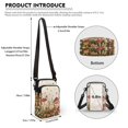 thumbnail image 6 of HELLHERO Sling Bag for Unisex Polyester Crossbody Sling Bags with with Zipper Mushrooms Butterflies, 6 of 7