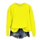 thumbnail image 5 of Sudadera Meitianfacai para niñas pequeñas y grandes, informal, de color liso, con cuello redondo, manga larga, estilo túnica, entallada, para otoño, sudadera amarilla para niñas de 2 a 3 años, 5 of 7