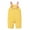 Yellow, variant on WOYY Newborn Girl's Overalls Solid Sleeveless Strap Jumpsuit Children Casual Bib Pants