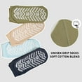 thumbnail image 4 of Non Slip Grip Socks, PUTUO Cotton Yoga Pilates Hospital Fitness Sports Socks for Women and Men with Grips, 4 Pairs, Size 11-13, 4 of 7