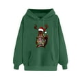 thumbnail image 5 of FDGIU 2025 Women's Funny Ugly Xmas Hooded Sweatshirt - Loose Fit Long Sleeve Pullover, Cute Holiday Graphic Print, 5 of 5