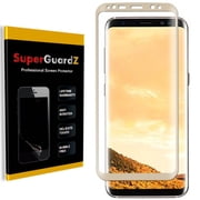 [2-Pack] For Samsung Galaxy S8 - SuperGuardZ [3D Curved FULL COVER] Screen Protector, HD Clear, Anti-Scratch, Anti-Bubble [Gold]