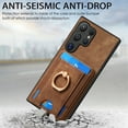thumbnail image 2 of ELEHOLD Leather Case for Samsung Galaxy S23 Magnetic Detachable Card Holder Magnetic 2 in 1 Wallet Case with Ring Holder Kickstand Compatible with Mag Safe Shockproof Cover,brown, 2 of 8