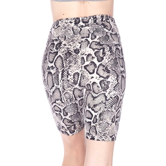 Buttery Soft Beige Boa Snakeskin Shorts (One Size Regular,Beige)