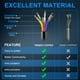 thumbnail image 2 of Cable eléctrico NAOEVO, calibre 18, 6 conductores, 18 AWG, PVC, 30 pies, 2 of 6