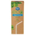 thumbnail image 1 of Great Value Compostable Plastic Free Flexible Paper Straws, 75 Straws, 1 of 1
