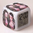 thumbnail image 1 of HANNTAOO Reloj despertador LED con diseño de Demon Slayer, reloj de mesa creativo, reloj digital electrónico brillante y colorido para adultos, niñas y niños, juguete para regalo de cumpleaños, 1 of 7