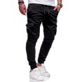 thumbnail image 1 of brillar Pantalones de combate tipo cargo para correr con cordón para hombre Pantalones ajustados informales para fitness, 1 of 3