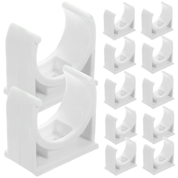 HOKARUA 50pcs Pipe Clamp PVC Pipe Support Clips U-shaped Pipe Fixing Clips Water Pipe Holders