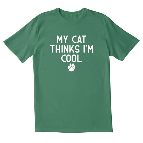TotallyTorn My Cat Thinks I Am Cool Novelty Sarcastic Funny Mens Graphic T Shirts