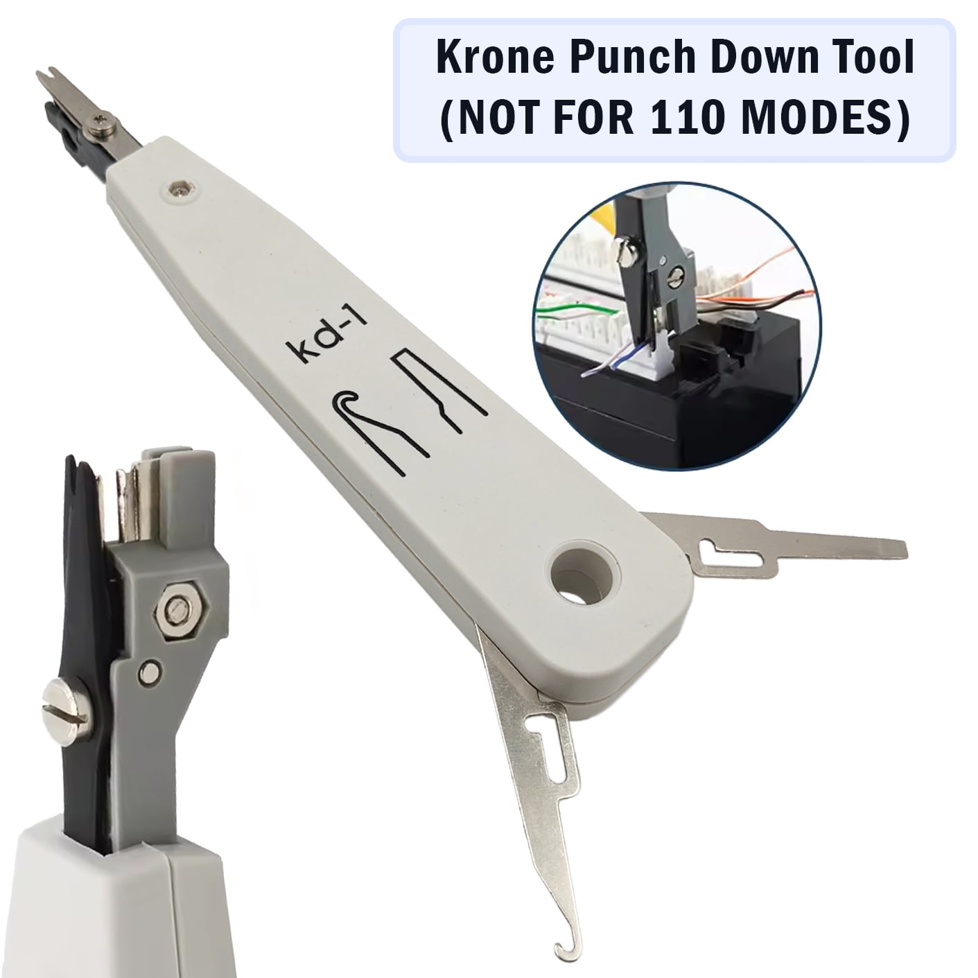 9-in-1 Network Toolkit with RJ45 Ethernet Crimping Tool, Krone Type Punch Down Tool, Networking Cable Tester, RJ45 Connectors, and Wire Strippers with Carrying Case
