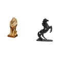 thumbnail image 1 of Escultura De León Y Caballo Majestuoso, Figura Artística Coleccionable, Adorno De Mesa, Estatua Decorativa Para Oficina, Hogar, Estantería, Paisaje, Dormitorio, Regalo De Cumpleaños., 1 of 8