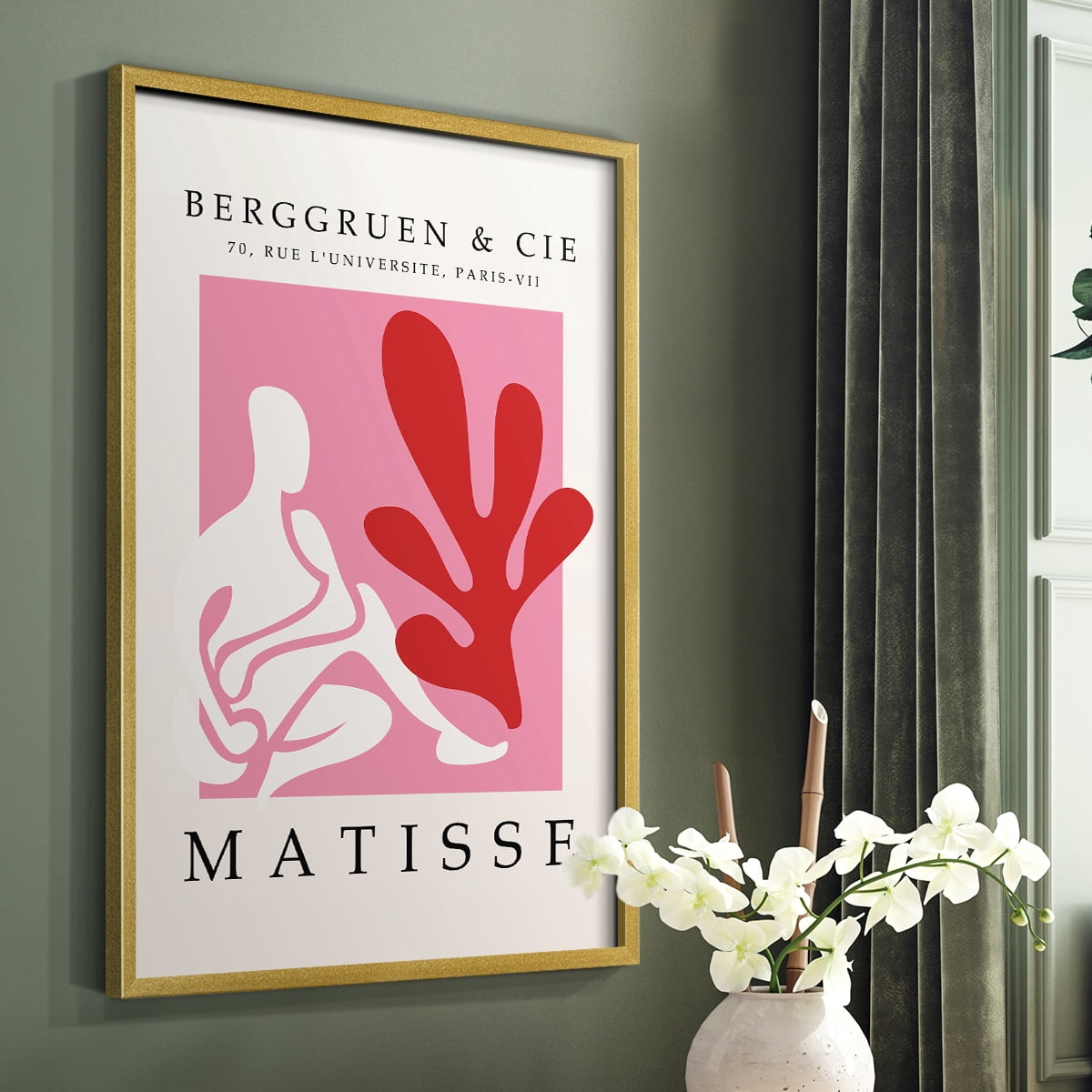 Matisse CXXIV Framed Print in Gold Solid Wood 8 x 10 Framed Print