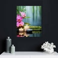 thumbnail image 4 of ONETECH  Spa Zen Stone Giclee Canvas Prints Wall Art Paintings Pictures for Living Room Bedroom Home Office Decor Modern Stretched and Framed Green Bamboo Pink Flowers Romance Artwork, 4 of 4