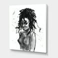 thumbnail image 3 of Black and White Portrait of African American Woman V 16 in x 32 in Painting Canvas Art Print, by Designart, 3 of 4