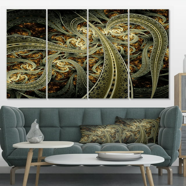 Metallic Fabric Pattern - Abstract Print On Canvas
