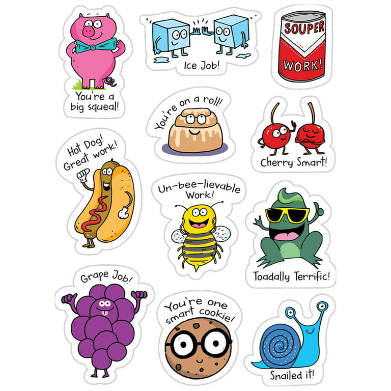 D-FantiX Punny Rewards Stickers for Kids, 800 Pieces Motivational Funny  Stickers, Teacher Stickers for Students Classroom, Positive Cute Incentive