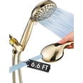 thumbnail image 1 of High Pressure Setting Handheld Shower Head Detachable Showerhead Spray Builtin Power Wash to Clean Tub Tile & Pets Extra Long Stainless Steel Hose Adjustable Br, 1 of 7