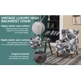 thumbnail image 3 of Lisonu 2-Piece Living Room Set, Upholstered Wingback Armchair (Antique White & Gray) and Solid Wood Coffee Table (Walnut-Tone) for Reading Nook, 3 of 26