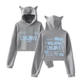 thumbnail image 4 of XLOV Merch UXLXVE Album Tracklist Print Cat Ear Hoodie – Women’s Long Sleeve Pullover Sweatshirt, Casual Streetwear Top for EVOL Fan support, 4 of 6