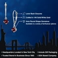 thumbnail image 2 of Gem Stone King 14K White Gold Red Rhodolite Garnet Earrings for Women | 0.74 Cttw | Gemstone January Birthstone | Round 4MM, 2 of 6