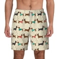 thumbnail image 3 of Uemuo Dachshund Dog Pattern Mens Swim Trunks Quick Dry Board Shorts with Mesh Lining, Stretch Beach Shorts Quick Dry No-Chafing Board Shorts-Small, 3 of 9