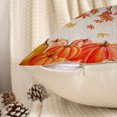 thumbnail image 3 of Fall Maple Leaves Pumpkins Throw Pillow Covers 20x20 Set of 2,Autumn Linen Pillow Cases for Bedroom Sofa Couch, 3 of 6