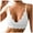 White, variant on ,Women's Lace Wireless V Neck Camisole Supportive Push up Lush Lift Crop Top Spaghetti Strap Thin Pad Bras Red L