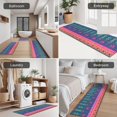 thumbnail image 5 of Colorful Pioneer Flower Striped Pattern Kitchen Rugs Sets Of 3,Kitchen Runner Rugs Non Skid Washable,Decorative Kitchen Floor Mats for Kitchen,Sink,Laundry,17"x30"+ 17"x47" + 17"x59", 5 of 6