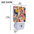 thumbnail image 4 of Yayeee LED Plug in Night Light for The Home with Auto Dusk to Dawn Light Sensors, 2 Pack, Art Geometric, 4 of 6