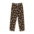 thumbnail image 2 of Vsdgher Rose Flower Bear Print Mens Pajama Pants Sleep & Lounge Pants, PJ Bottoms With elastic waistb and Pockets, 2 of 5